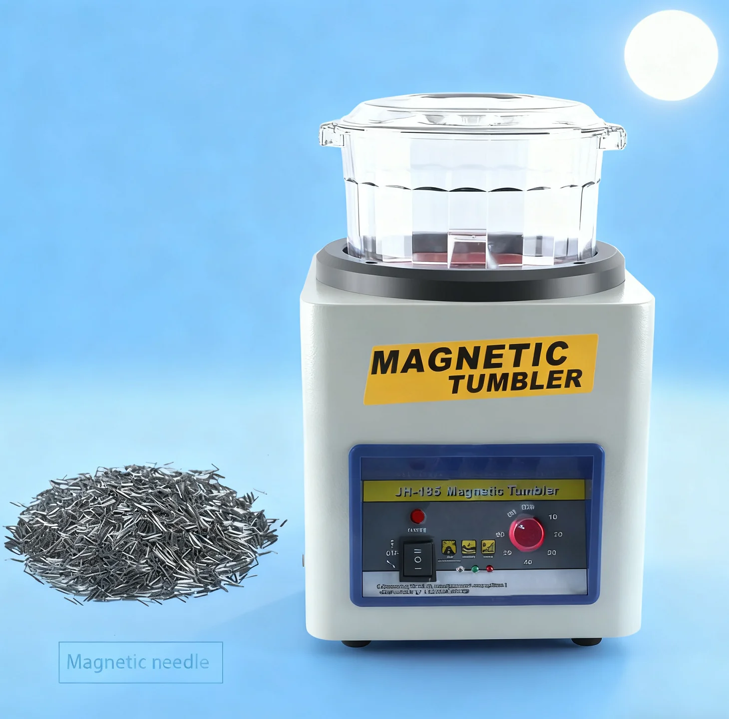 Magnetic Tumbler Jewelry Polisher Industrial Magnetic Polishing Machine 220V Jewelry Making Tool Magnetic Finishing Equipment