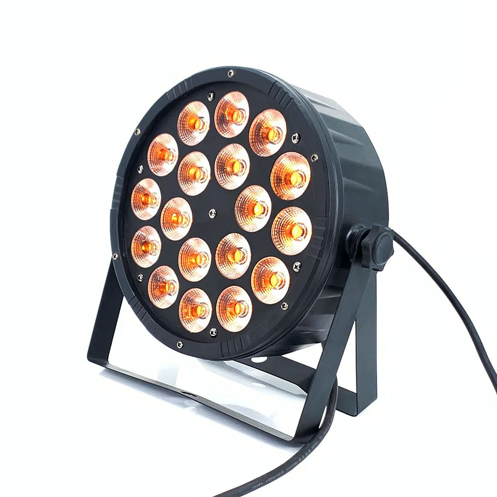 

Светодиодный плоский SlimPar RGBWA UV 6in1 18 шт. Светодиодный DJ Wash Light Сценический эффект Dmx Par Beam Wash Сценические светильники