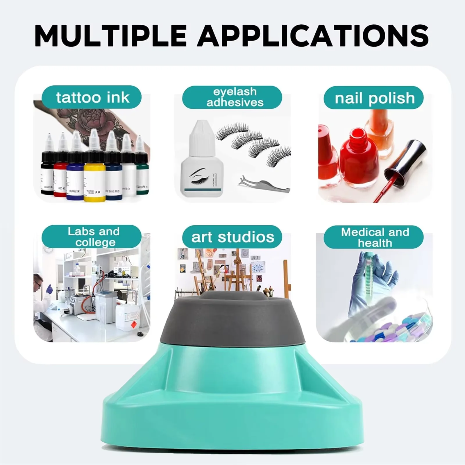 Mini Charging Tattoo Ink Nail Polishing Mixer Wireless 900mAh Battery Glue Shaking Machine Tattoo Pigment Ink Stirrer