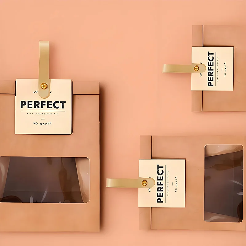 

Простые пакеты для закусок из крафт-бумаги, 10 шт. 27x19 см, с металлической застежкой, для хранения продуктов и подарков