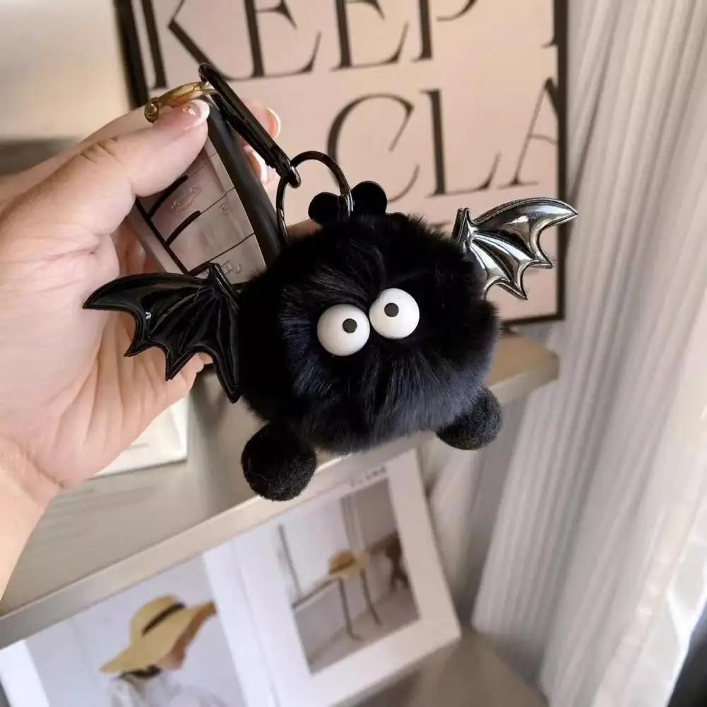 Portable Plush Keychain Plush Pendant Keychain Adorable Halloween Devil Plush Pendant with Wings Fun Stuffed Doll Toy for Kids