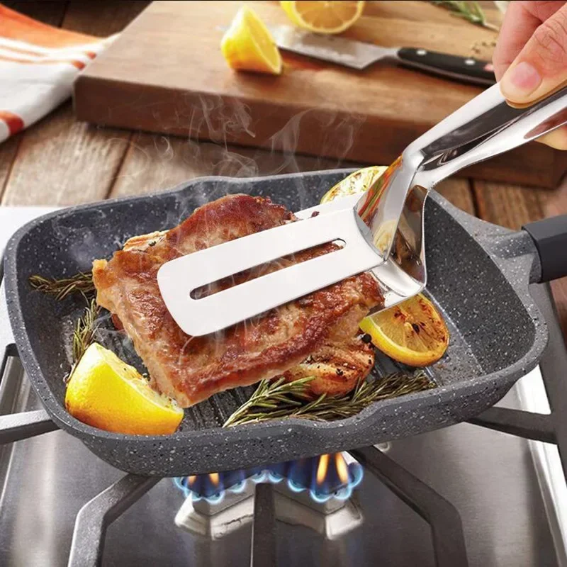 

Stainless Steel Kitchens Tong Multi-purpose Gripper Bread Clip Steak Clamps Fried Steak Clamp Barbecue Tongs Beefsteak