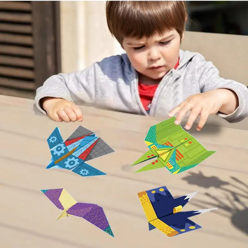 Kit de jouets d'avion en papier pour enfants, artisanat en papier amusant, jouet d'avion en papier polyvalent pour garçons