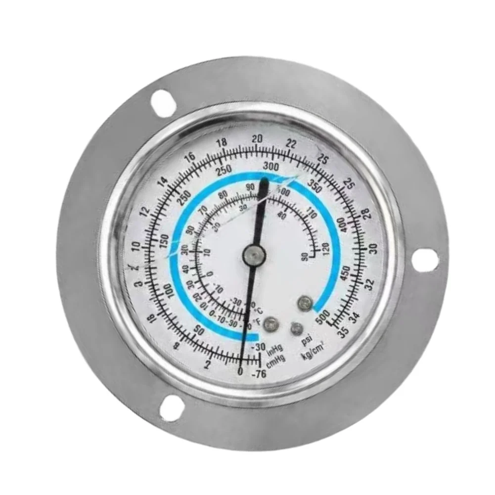 Coolant Pressure Gauge R410A Central Unit For Air Conditioning System High Accuracy Shock Resistant Stainless Steel Core 7/16 In