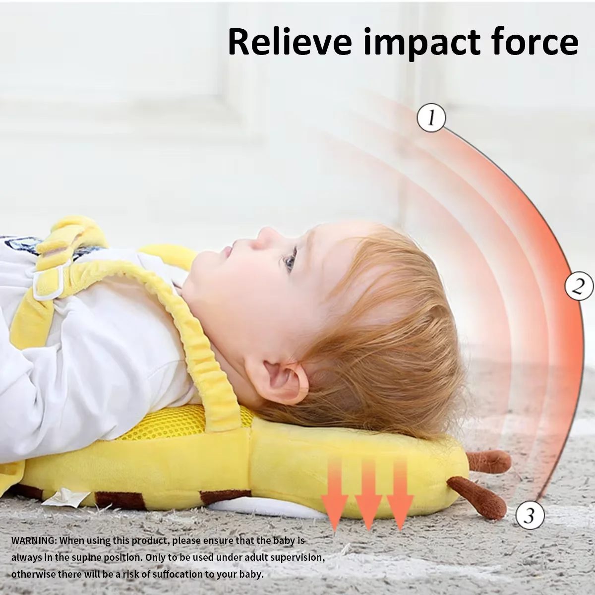 Kids Pillows Head Back Protector Baby Protect Pillow Learn Walk Headgear Prevent Injured Safety Pad prevention Fall Cartoon Bee