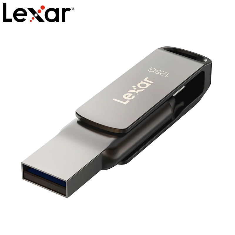 Lexar D400 USB Flash Drive USB 3.1 Type C/A Memory Stick Dual Slot USB Flash Drive 32GB 64GB 128GB 256G For Mobile Phone Compute