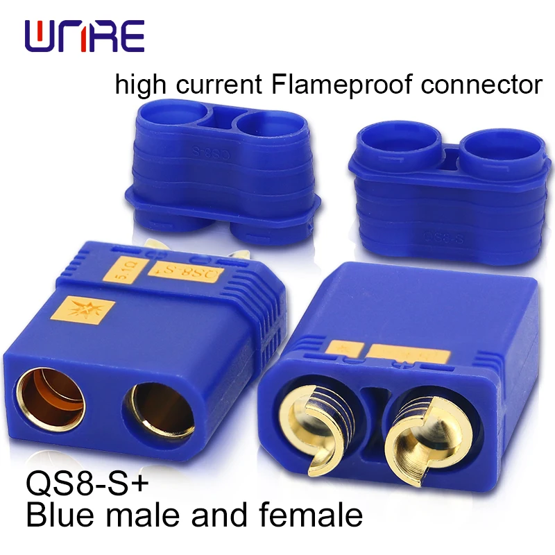 QS8-S+ 130A Ultra-High Power Flameproof Connector Extended Version UL94-V0 for Solid-State Batteries/Hyperchargers/Drone Swarms
