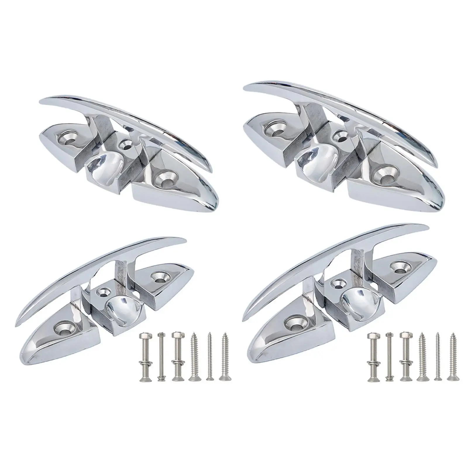 Practical Boat Folding Cleat 316 Stainless Steel Marine Rope Cleat for Dock and Kayak Use