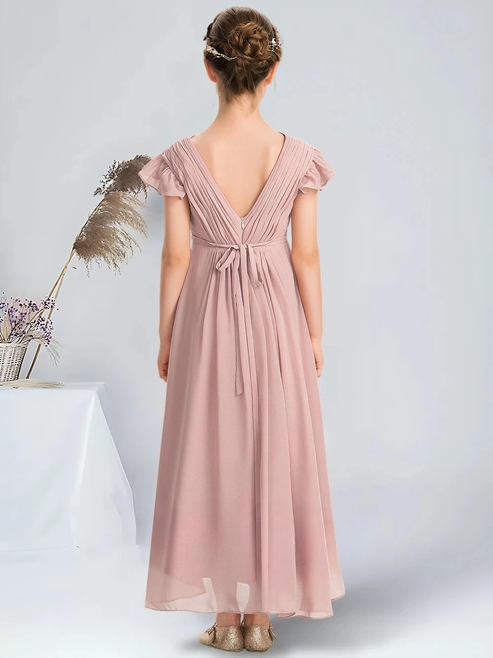 

Платье подружки невесты, платье с цветочным узором для девочек, шифоновое платье с бантом, детское платье с цветочным узором для девочек на свадьбу ​