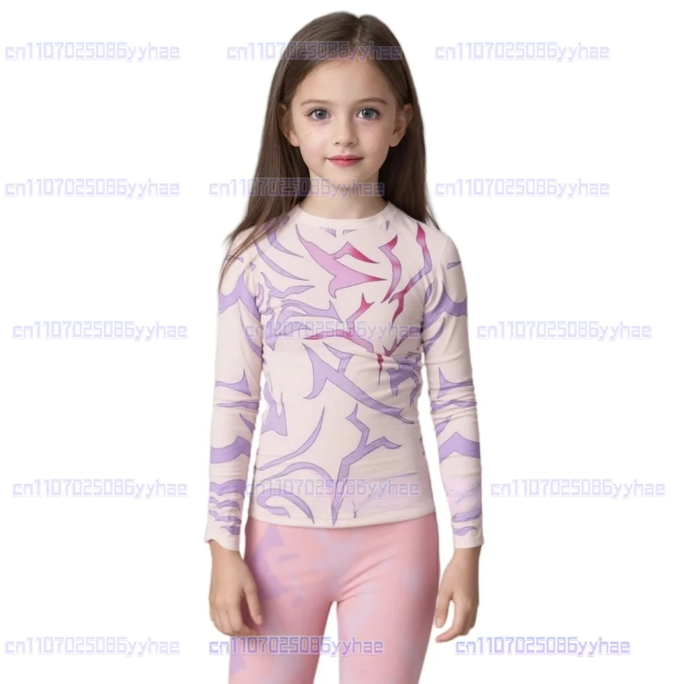 KPop 악마 사냥꾼 루미 진우 코스프레 의상 악마 문신 프린트 셔츠 속옷 변장 할로윈 의상 어린이 소녀용