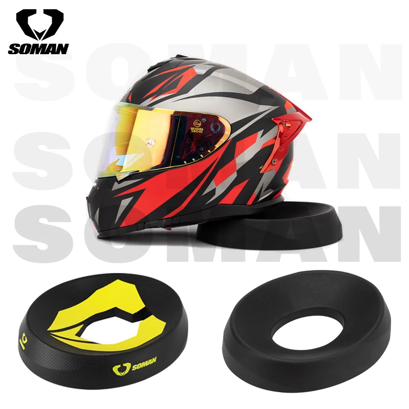 SOMAN Helmet Support Pad Portable Motorcycle Helmets Stand Donut Ring Scratch-resistant Anti-skid Anti-scratch