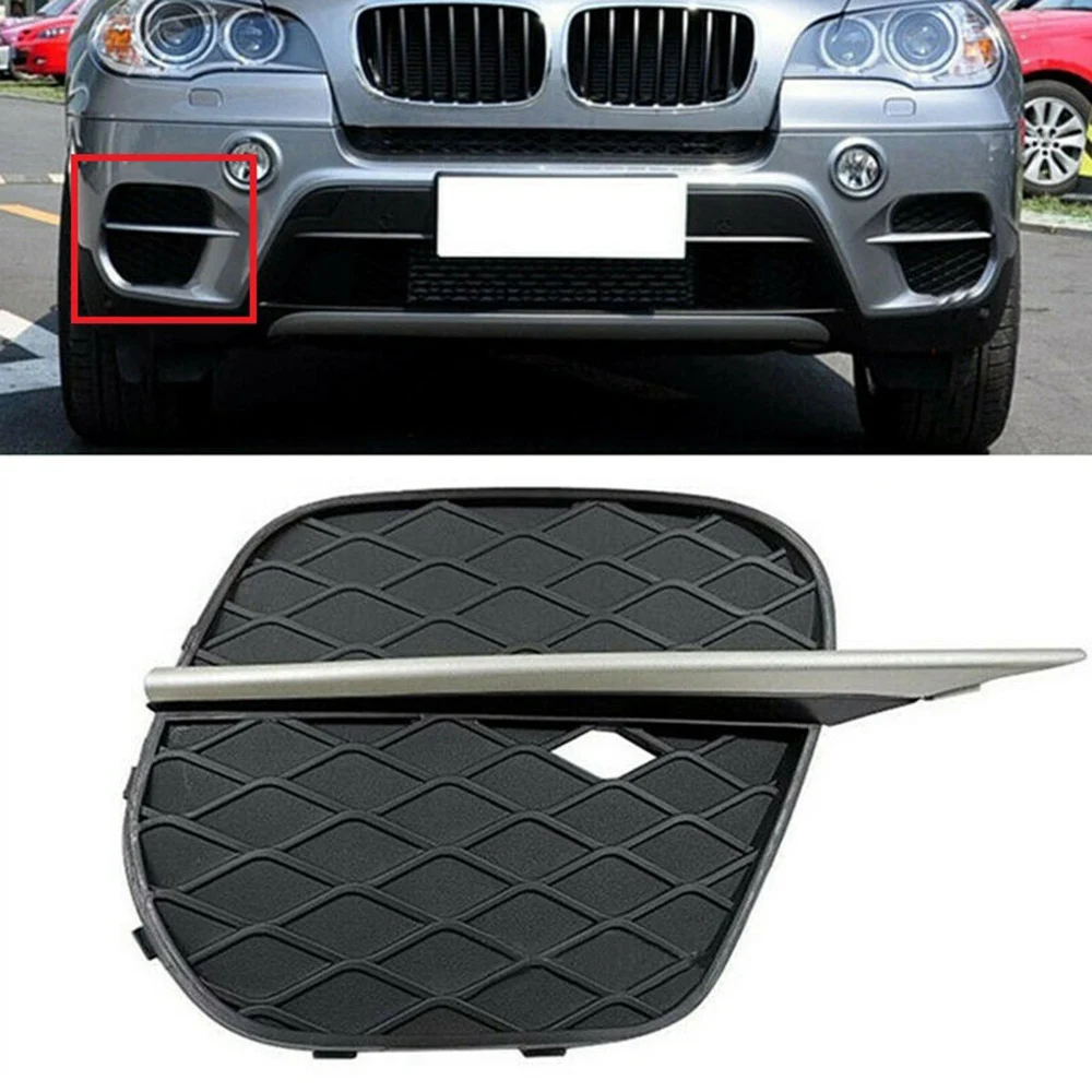 Right Side Front Bumper Grille Cover Chrome Trim Fit for -BMW X5 E70 2011-2013 51117222860 51117222848