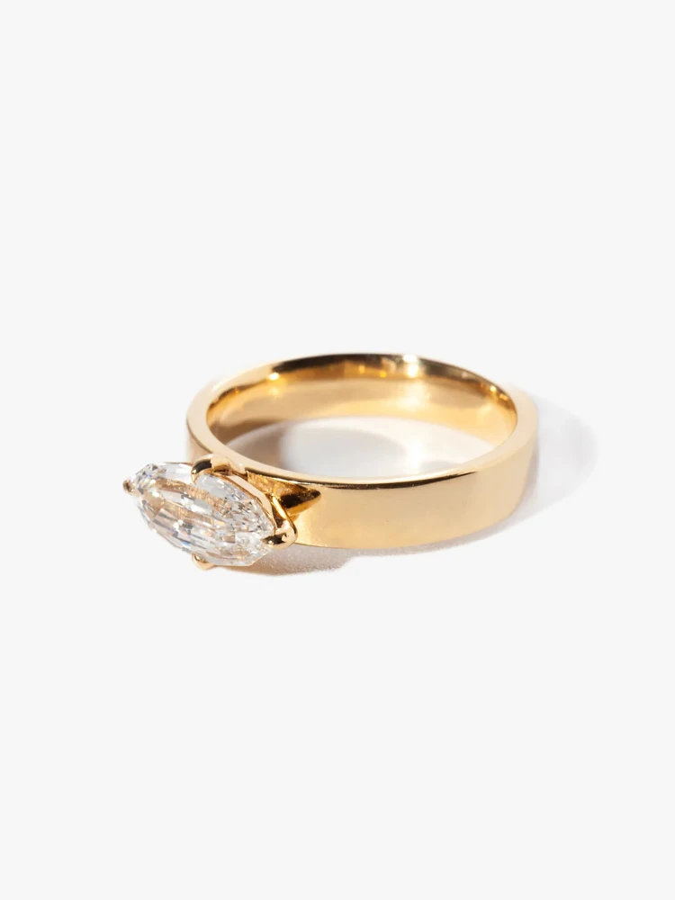925 Sterling Silver Fashion Minimalism Marquise Zircon Ring For Women Anniversary Wedding Party Daily Wear Luxury Fine Jewelry