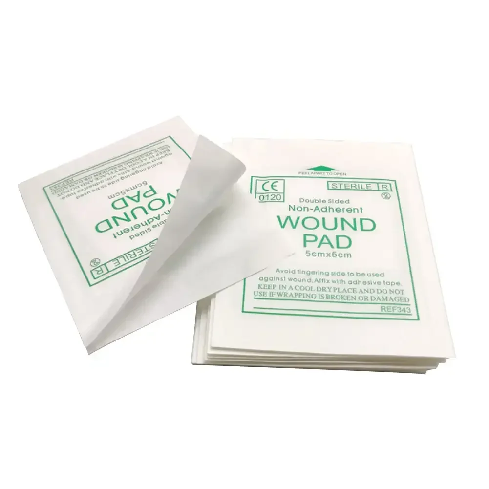 50/100pcs Sterile Medical Gauze Pad Wound Care Supplies Gauze Pad Cotton First Aid Waterproof Wound Dressing