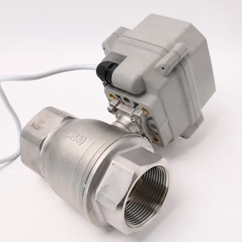 

2-Way AC220V 1-1/2 Stainless Steel 304 Electric Ball Valve Approved NSF61