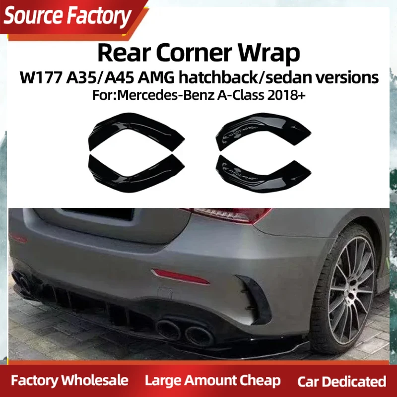 

Спойлеры с крыльями, горячий автомобиль для Mercedes Benz A-Class W177/V177 A35/45 2018+ AMG, задняя угловая наклейка для автомобиля, внешняя модификация A