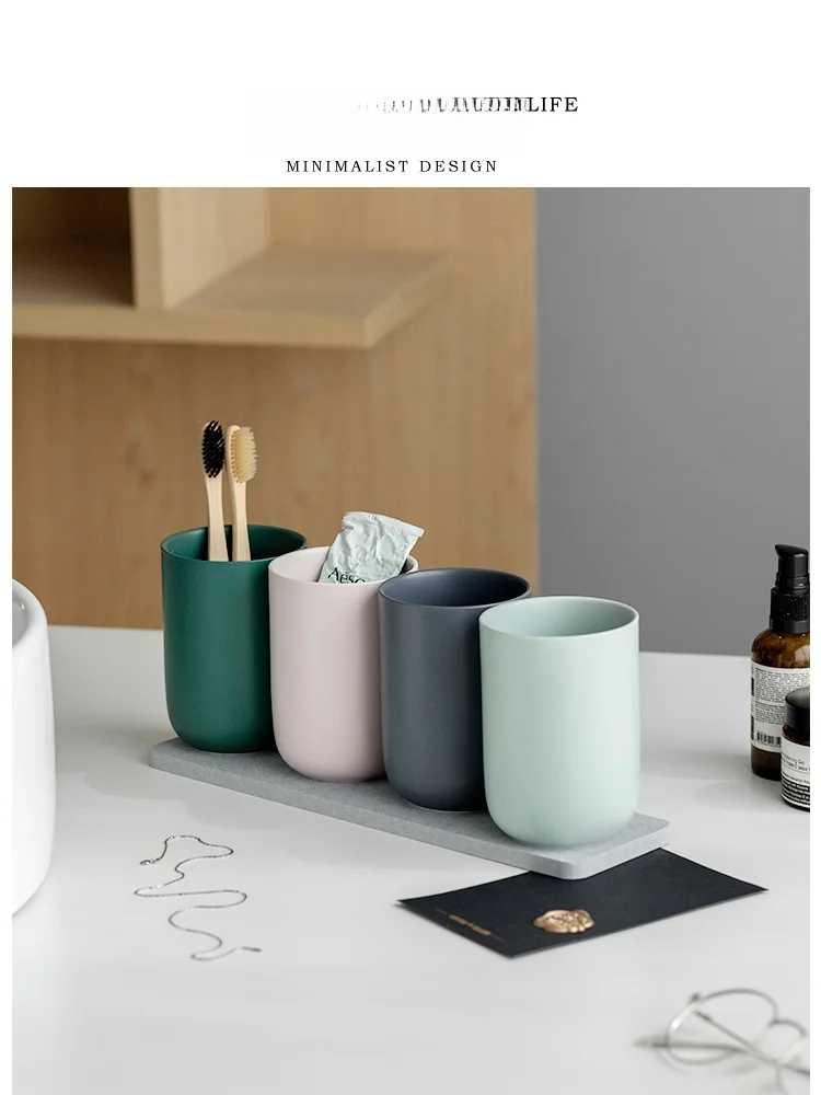 

Tlife Cerc Mouth Rinse Cup Nordic Sle Couple Toothbru Waing Cup Circle Porcelain Home Use Batoom Accories