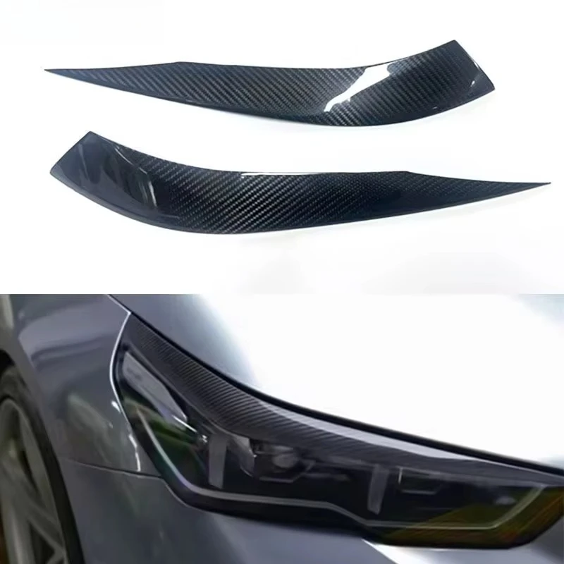 

Сухое углеродное волокно для BMW G80 M3 G82 G83 M4 G22 G23 G26 I4 Автомобильное веко, передняя фара, крышка для бровей, накладка на крышку, комплект кузова