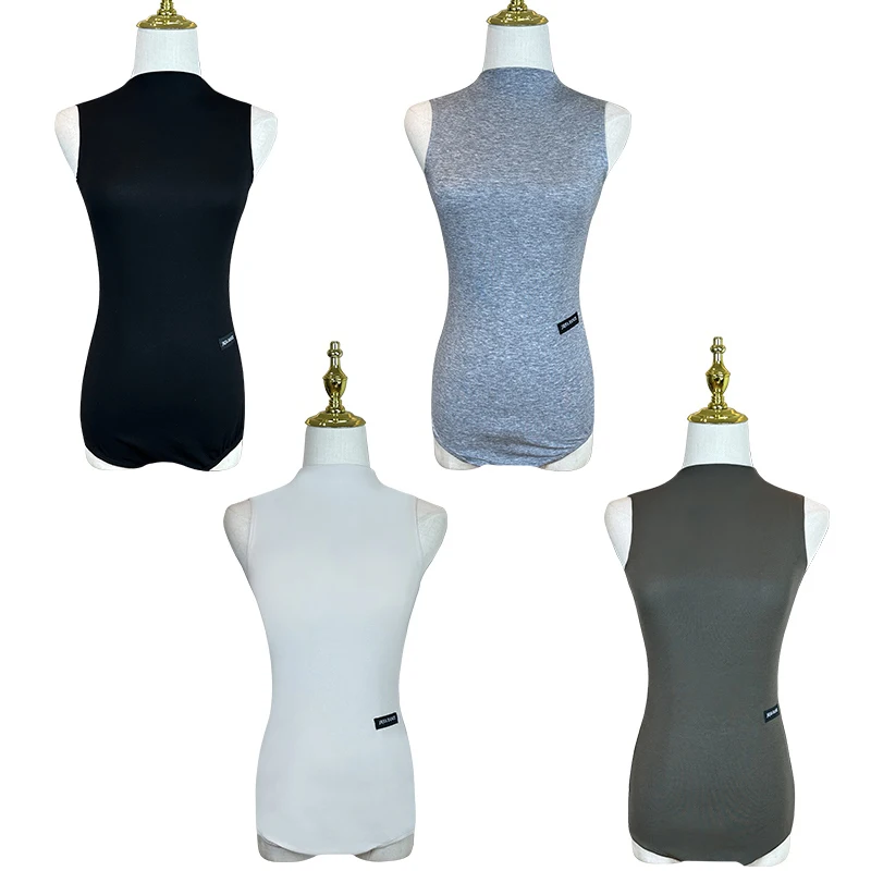 

New Latin Dance Clothes Women Sleeveless Vest Leotards Asult Rumba Samba Ballroom Dance Practice Wear High Collar Tops DNV24723