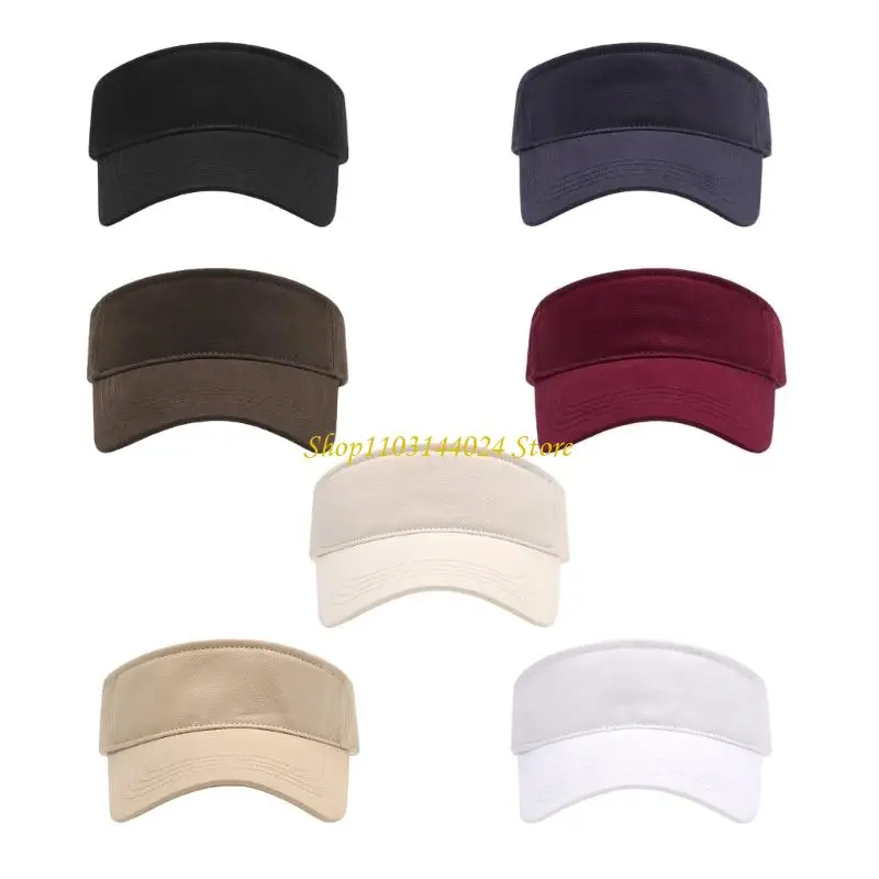 N5KE Lightweight Oversized Sun Visors Soft Cotton Hat For Hiking Beach Travel Multiple Colors Available