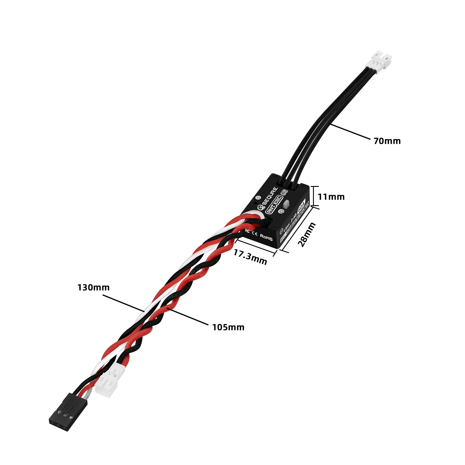 SEQURE ANT ESC V2 & 1520 Motor 2-4S 60A High Performance Outer Rotor Brushless Power Kit for 1/24, 1/18, 1/16 RC Climbing Car