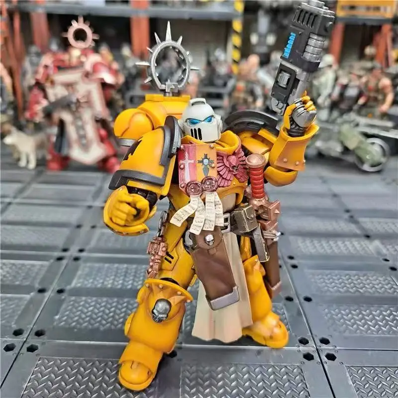 

【JOYTOY】1/18 Фигурка Warhammer 40K Pmaris Space Marines Imperial Fists Bladeguard Veteran Модель игрушки