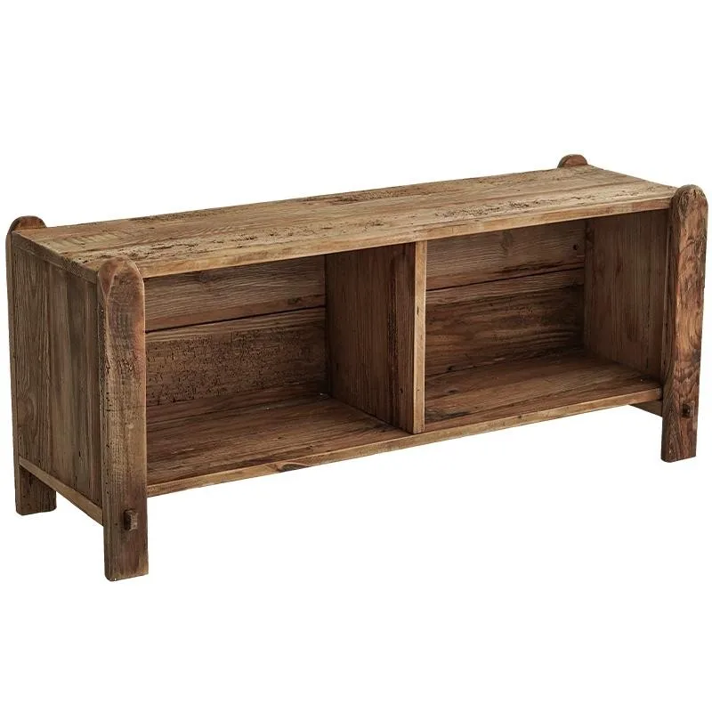 

Retro style solid wood American style, rural art design low shoe cabinet model