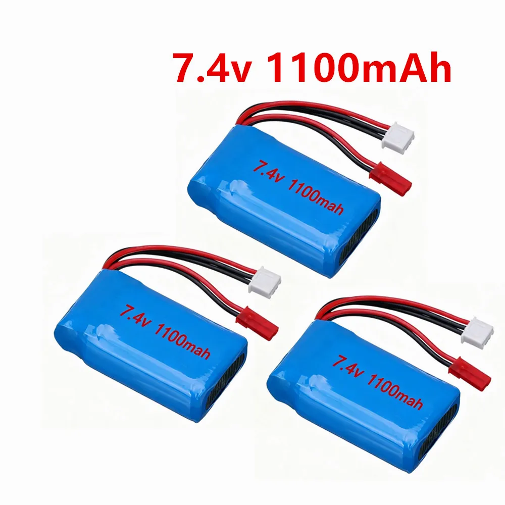 2S 7.4V 1100mAh Lipo Battery for Wltoys V353 A949 A959 A969 A979 k929 7.4v 903048 Battery For RC Cars parts 1-5pcs