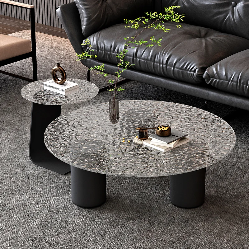 Space-saving retro coffee table creative storage luxury simple side table