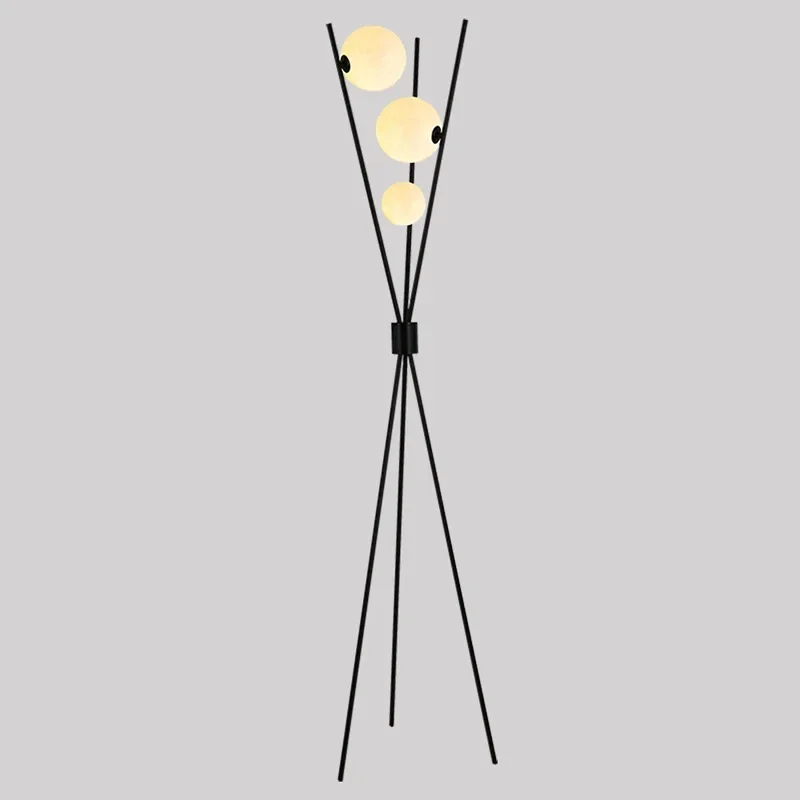 Imagem -05 - Nórdico Lua Led Floor Lamp Cabeceira Tripé Simples Decoração de Casa Luz Criativa Sala de Estar Quarto