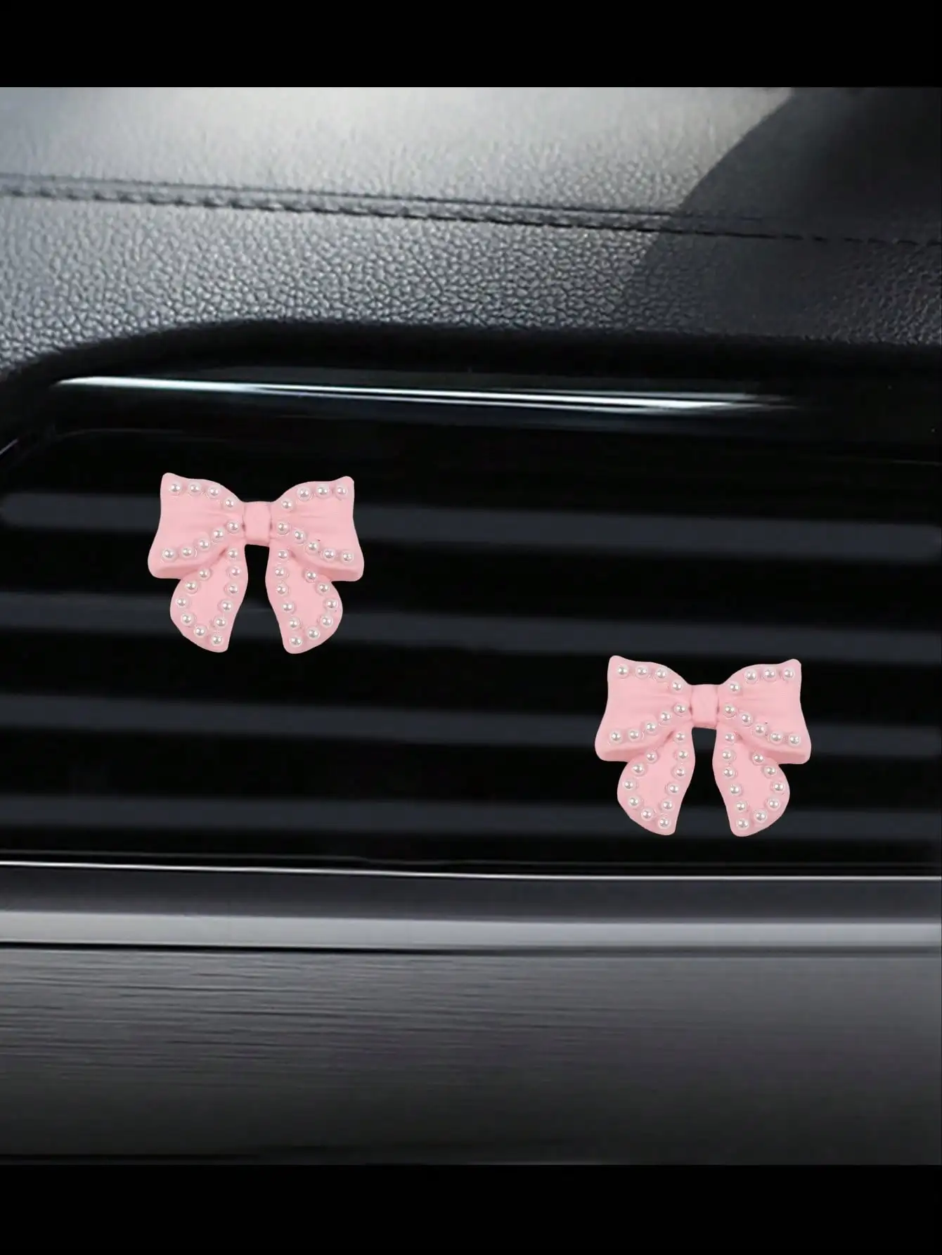 

Розовый декоративный бант с жемчужными элементами для вентиляционного отверстия автомобиля, для стайлинга интерьера
