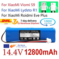 NEW Lydsto R1 Viomi S9 Roidmi Eve Plus Rechargeable Li-ion Battery Robot Vacuum Cleaner R1 Battery Pack with Capacity 12800mAh
