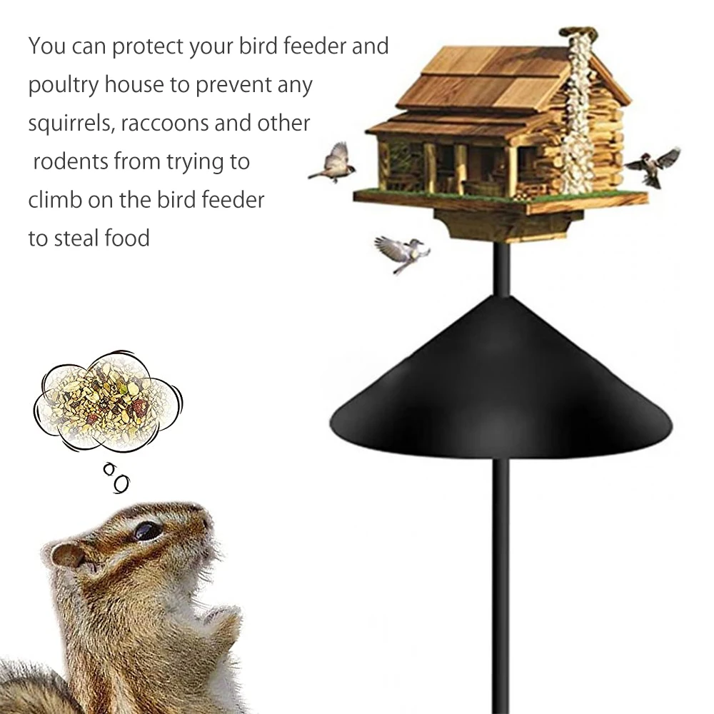 Universal Wrap Around Squirrel Baffle Anti Rust Raccoon Proof Bird Feeder Station Protection Guard Wrap Around Squirrel Baffle