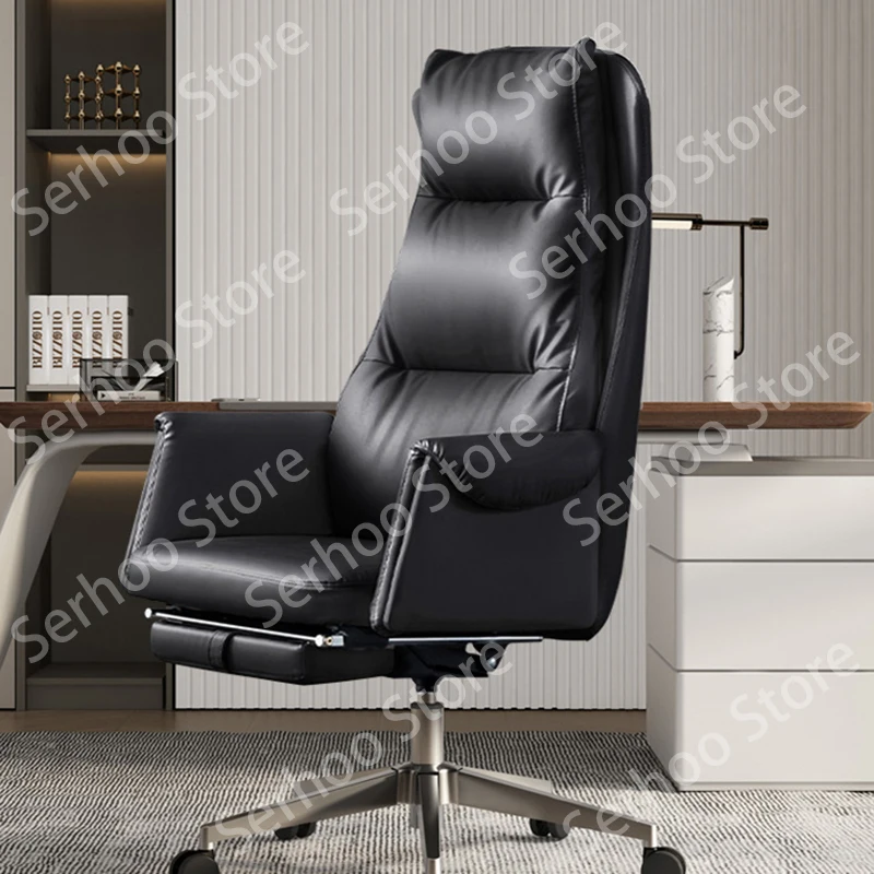 

Leather Office Ergonomic Chair Swivel Accent Reading Mobile Modern Luxury Chair Rolling Nordic Meubles De Salon Office Furniture