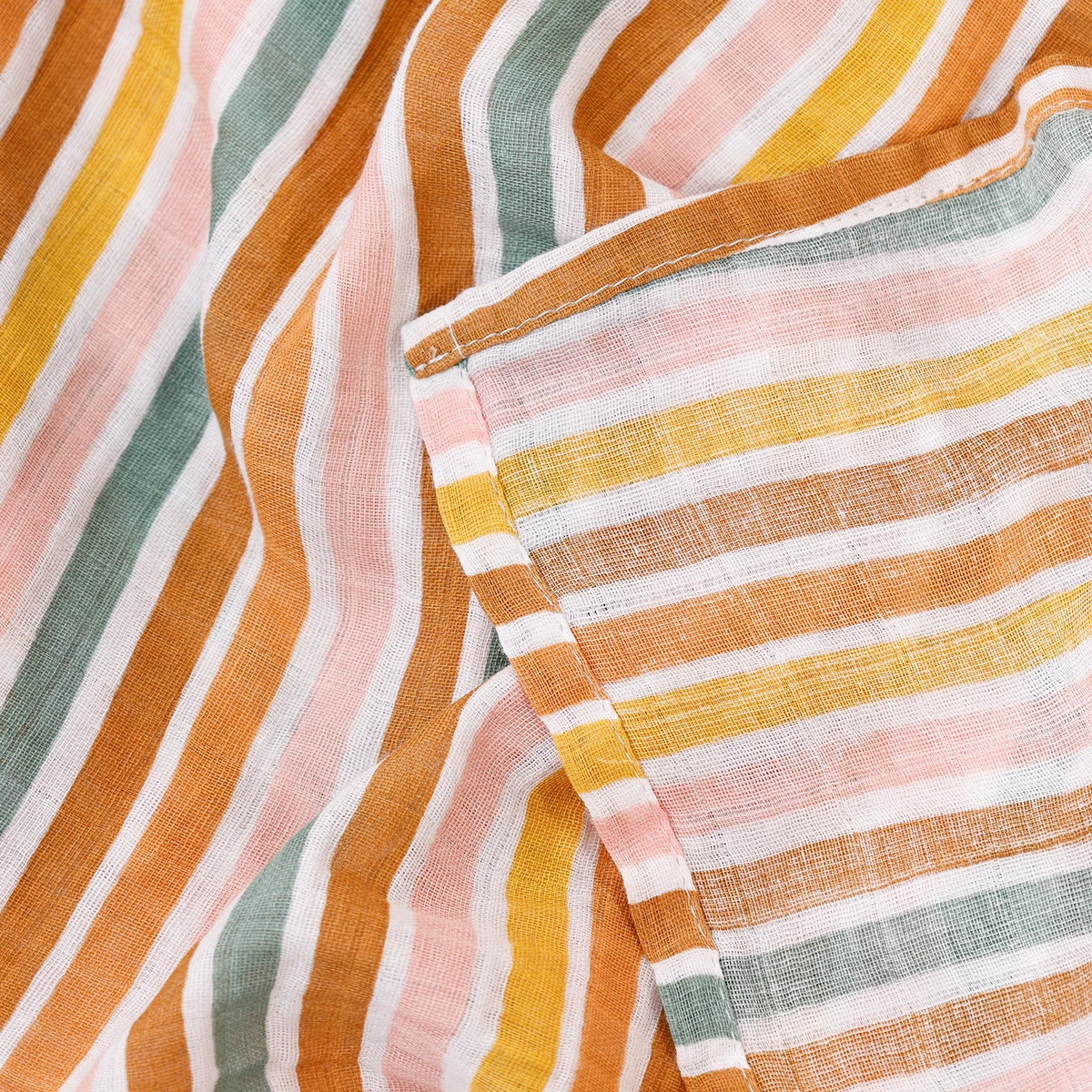 HappyFlute New 120*110CM Skin-friendly&Soft Muslin Pure Cotton Fiber Baby Swaddle Newborn Blanket Baby Infant Wrap