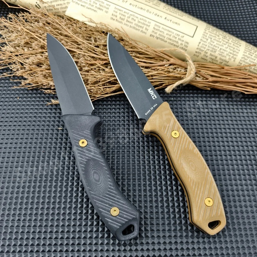 

M.K.C TF24 Outdoor Straight Knife 9Cr13Mov Blade G10 Handle Suitable for Outdoor Camping Self-defense Exploration Knife