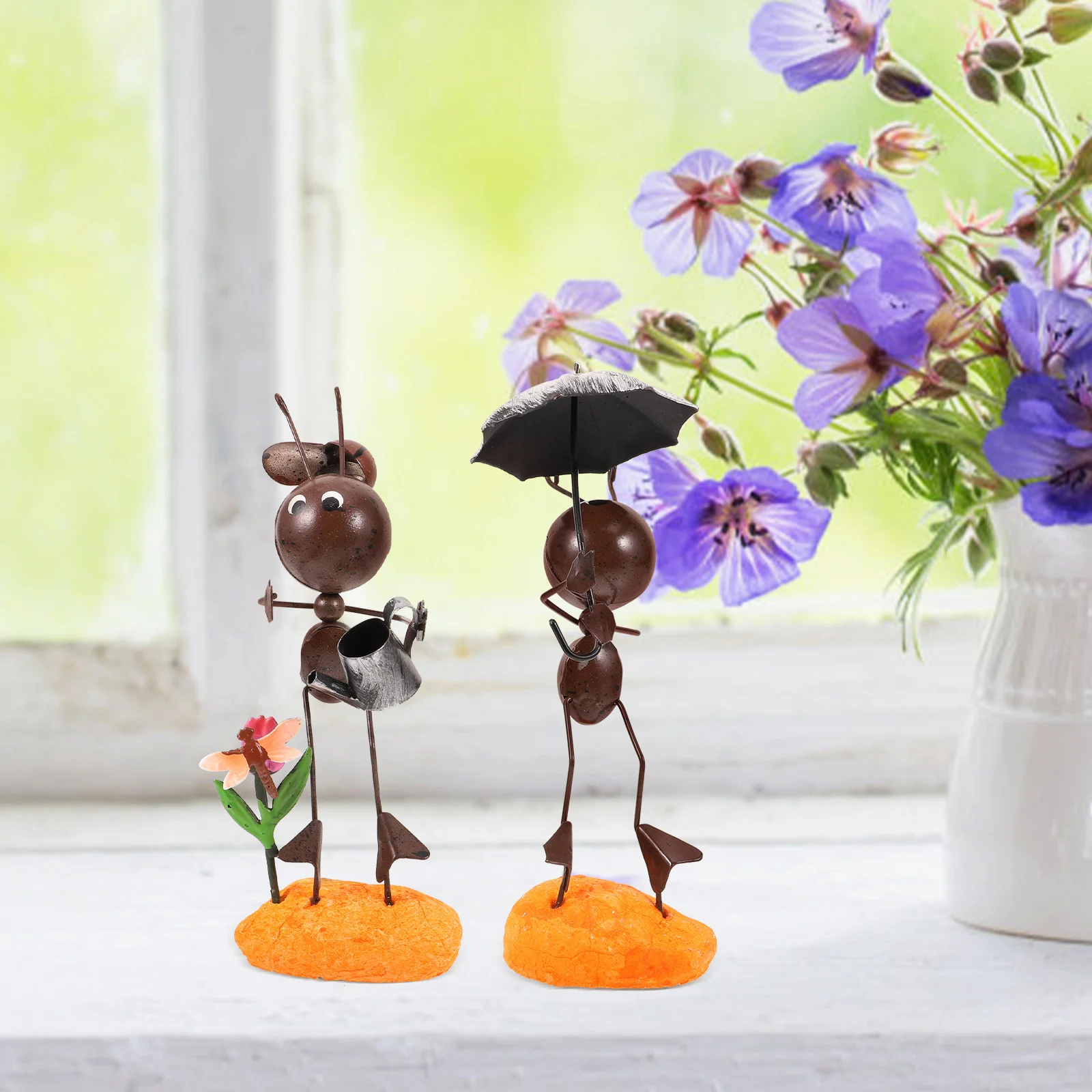 

2pcs Iron Handicrafts Decoration Exquisite Black Lady Beetle Ant Crafts Modern Home Wedding Room Ornaments Metal Insect