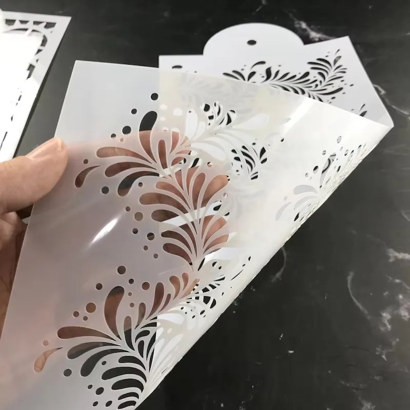 YOMDID 10pcs Fondant Cake Mesh Printing Mold Embossing For Decorating Tool Sugar Sieve Mould Dessert Cake Edge Making Stencils