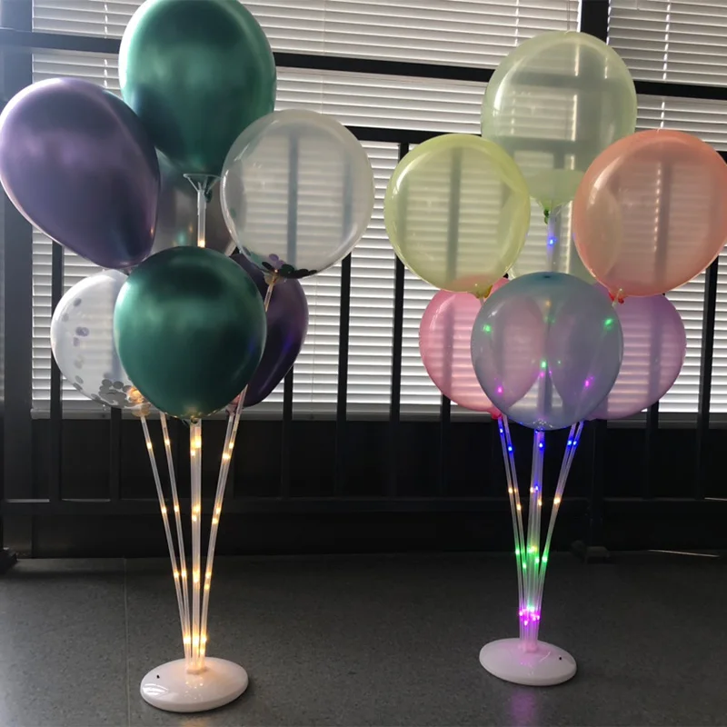 Stojak na balony LED Kolumna balonowa ze świecącymi światłami Sznurek na artykuły ślubne Dekoracja urodzinowa dla dorosłych dzieci Baby Shower — zdjęcie 3