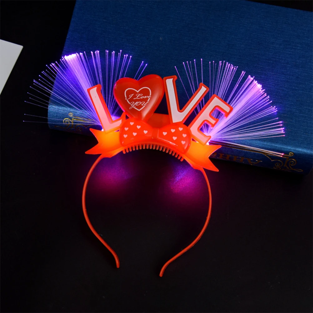 

4PCS Fiber Optic Headdress Hair Hoop LED Headb Glowing Headwrap Party Supplies Kids Gift Cosplay Props Lightweight Comfortable
