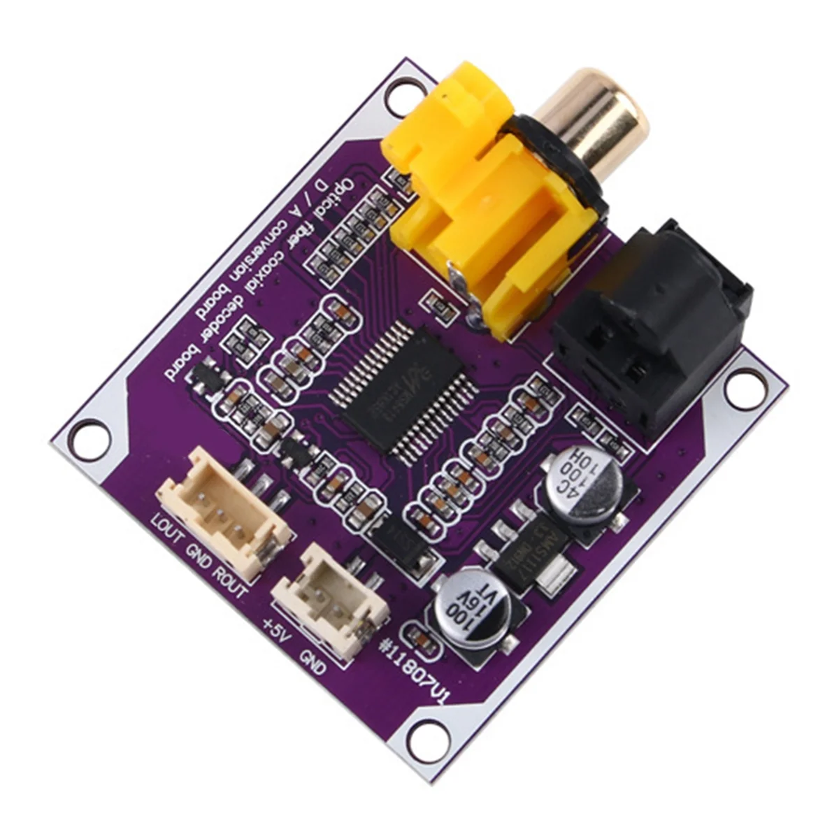 A002 Digital Audio Decoder 24bit 192khz Optical Fiber Coaxial Digital Signal Input Stereo Output Decod Board