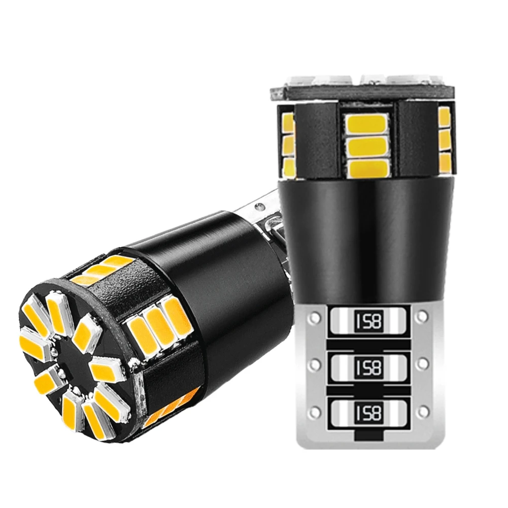 2X T10 501194 W5W 24SMD LED Voiture HID CANBUS Sans Erreur Coin Ampoule DéGagement Feux de Position LatéRaux 6000K