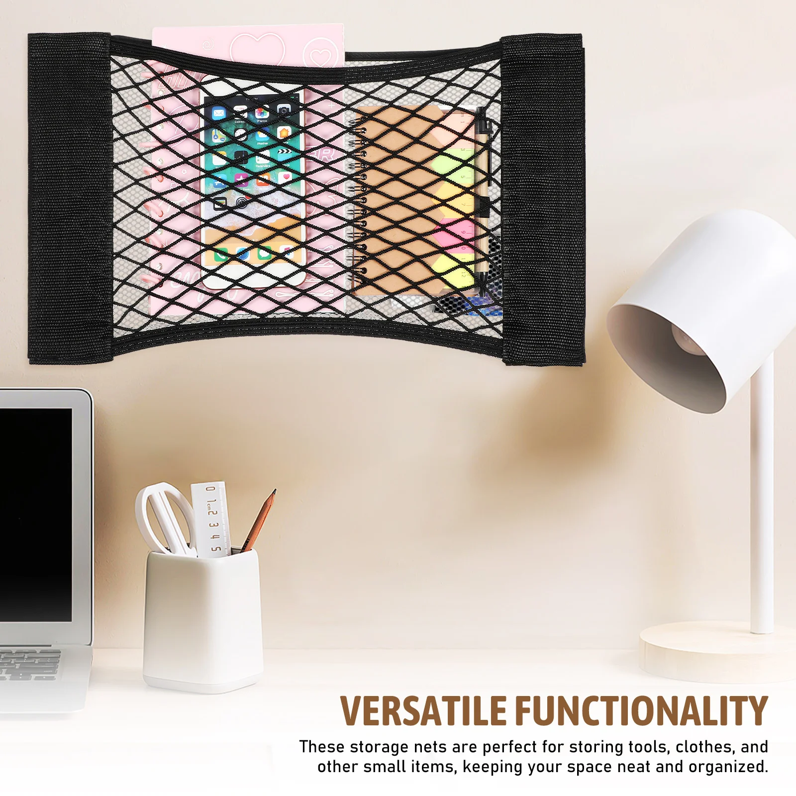 4 stücke Band Lagerung Net Elastische Mesh Cargo Net Für Auto Stamm Organizer Klebstoff Tasche Wand Lagerung Netting Kleine