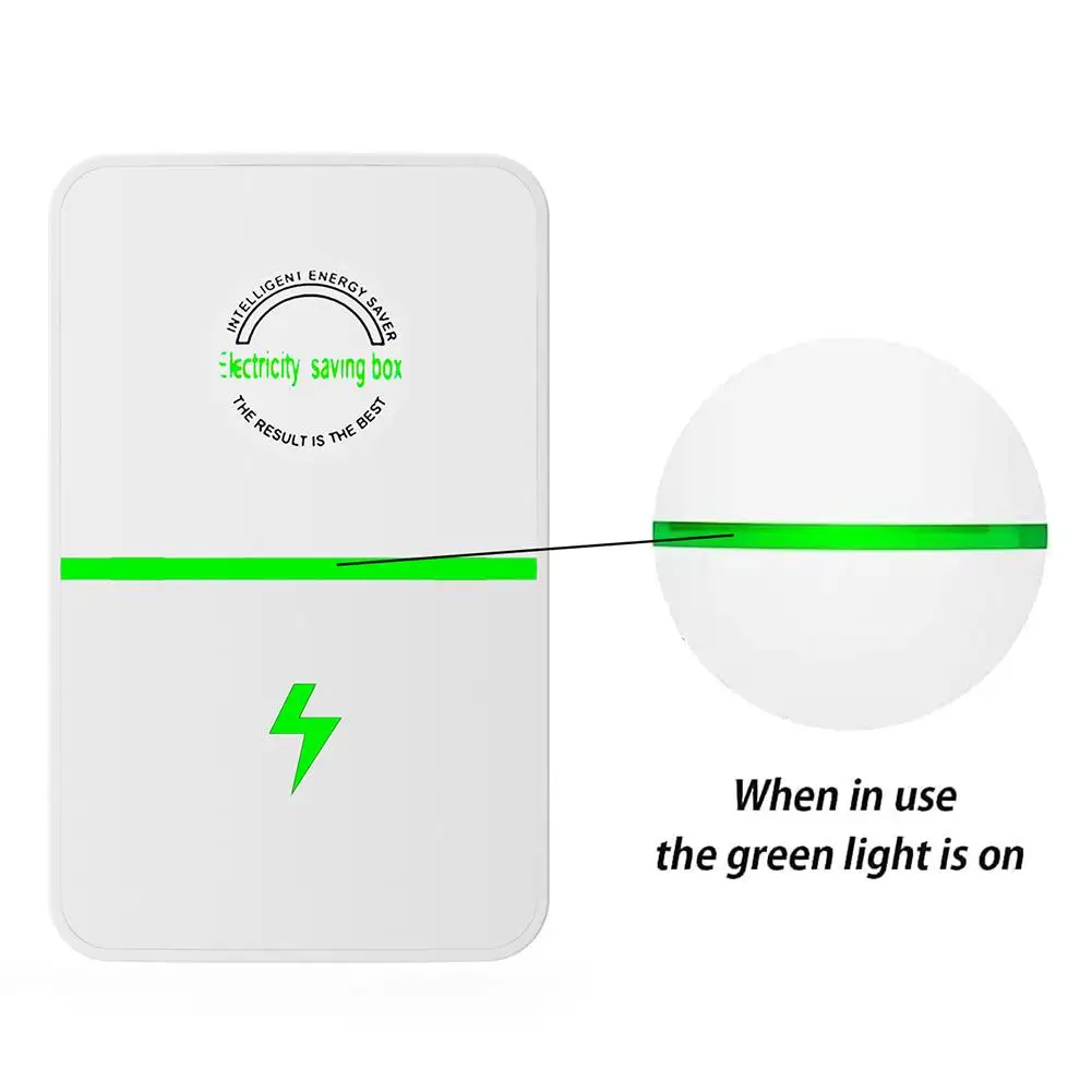 2Pcs Stop Watt Energy Saver Energy Saving Device Electricity Saving Box for Household Office Market Electric US/EU/UK/AU Plug