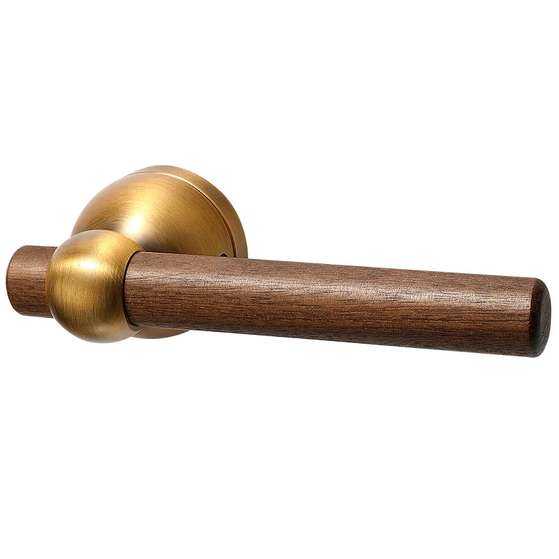 American Walnut Bedroom Log Wind Indoor Bathroom Room Magnetic Suction Mute Door Lock