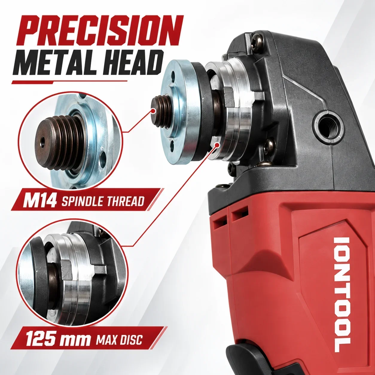 IONTOOL Pro 850W 125mm Brushless Angle Grinder for Wood Sanding Surface Polishing and Garage Workshop Tasks Power Tool
