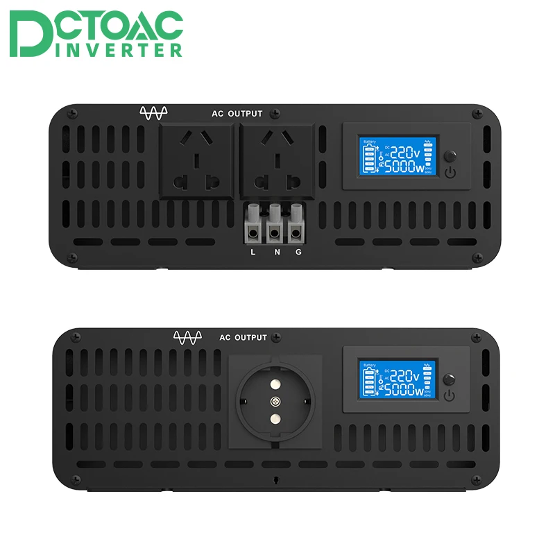 Imagem -04 - Inversor de Onda Senoidal Pura Fora da Grade Inversor de Energia Inteligente 5000w 12v 24v 36 48v 60v 72v 84v dc a 110v 220v ac