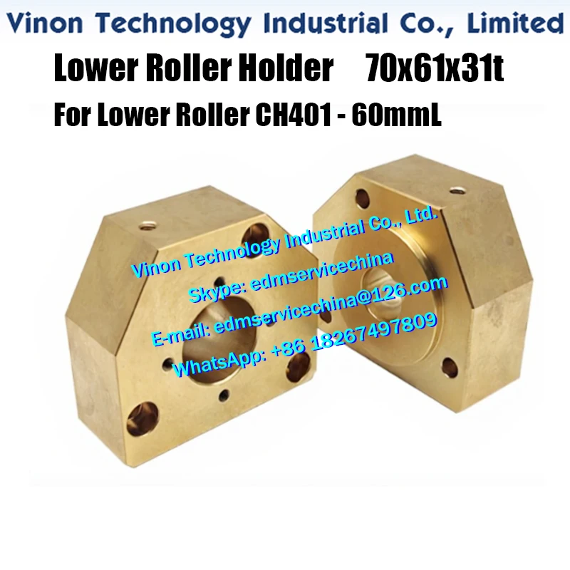 

Держатель нижнего прижимного ролика edm 70x61x31Tmm для нижнего ролика CH401-60mmL, машина для резки проволоки Chmer MW64A10J, крепежная пластина нижней головки