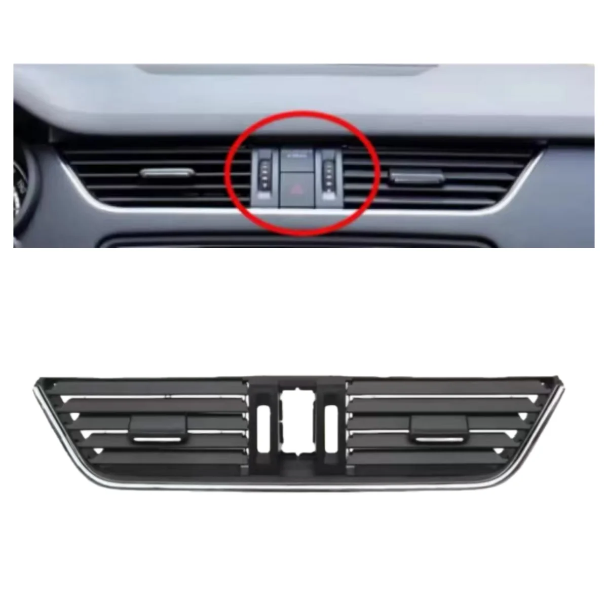 Grille de ventilation centrale gauche et droite pour Skoda Octavia 3 A7 5E MK3 2015-2021 5E0820951C, 5E0820951D