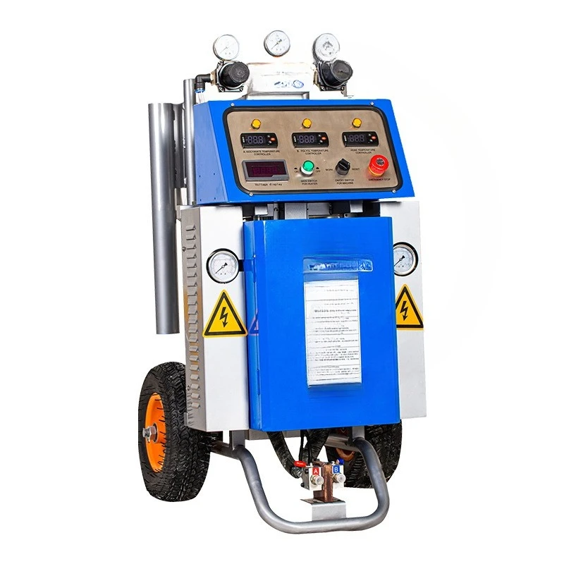 Small polyurethane foaming machine, polyurea spraying machine, container, room foaming agent thermal insulation spraying gun